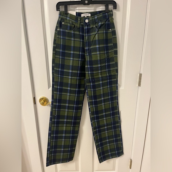 WeWoreWhat NWT Revolve High Rise Dad Jean in Classic Plaid - Picture 7 of 11